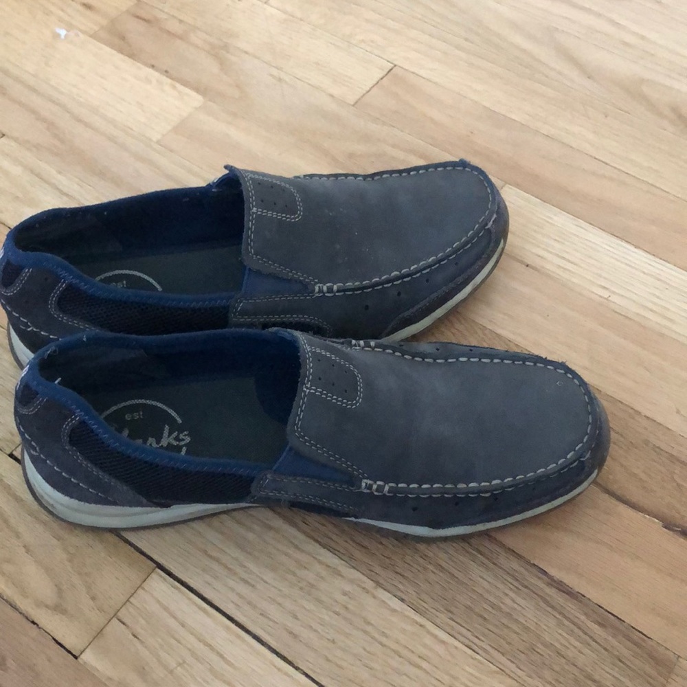 Slip on shoes. Clark’s size 10